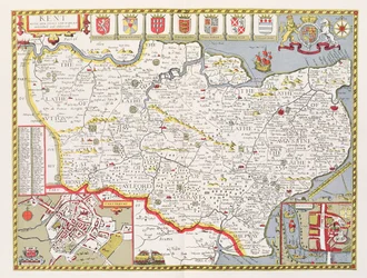 Kent, graviert von Jodocus Hondius (1563-1612) aus John Speed